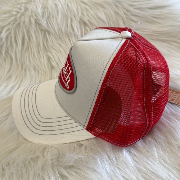 Von Dutch Classic White & Red Trucker Hat - Picture 4 of 11